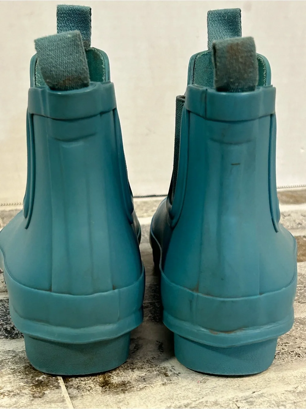Hunter Kids Teal Short Chelsea Rain Boots